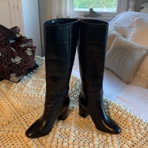 Louise Et Cie black LEATHER knee high boots LO-BALASIA size 6 / 36 EXCEL…